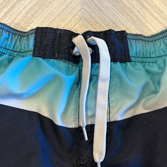 Kanu Boys Shades of Blue, Black & Grey Lined Swim Trunks - Picture 2 of 6